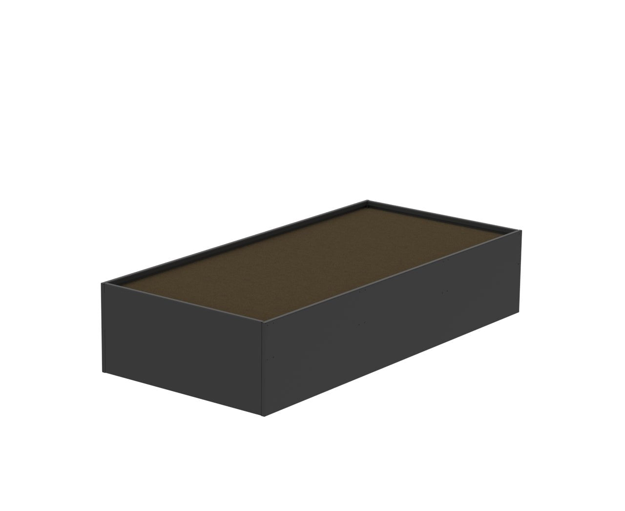 A Semi-Gloss Black Raised Garden Bed Aluminum Planter