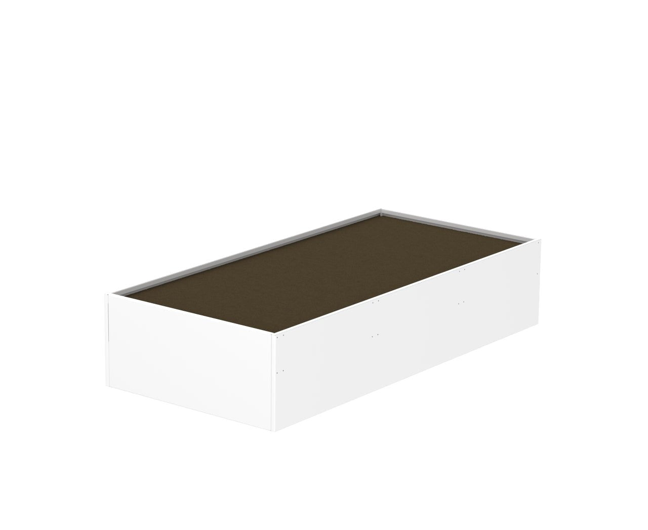 A Semi-Gloss White Raised Garden Bed Aluminum Planter