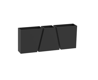 A Fine-Texture Black Trapeza Aluminum Planter Series