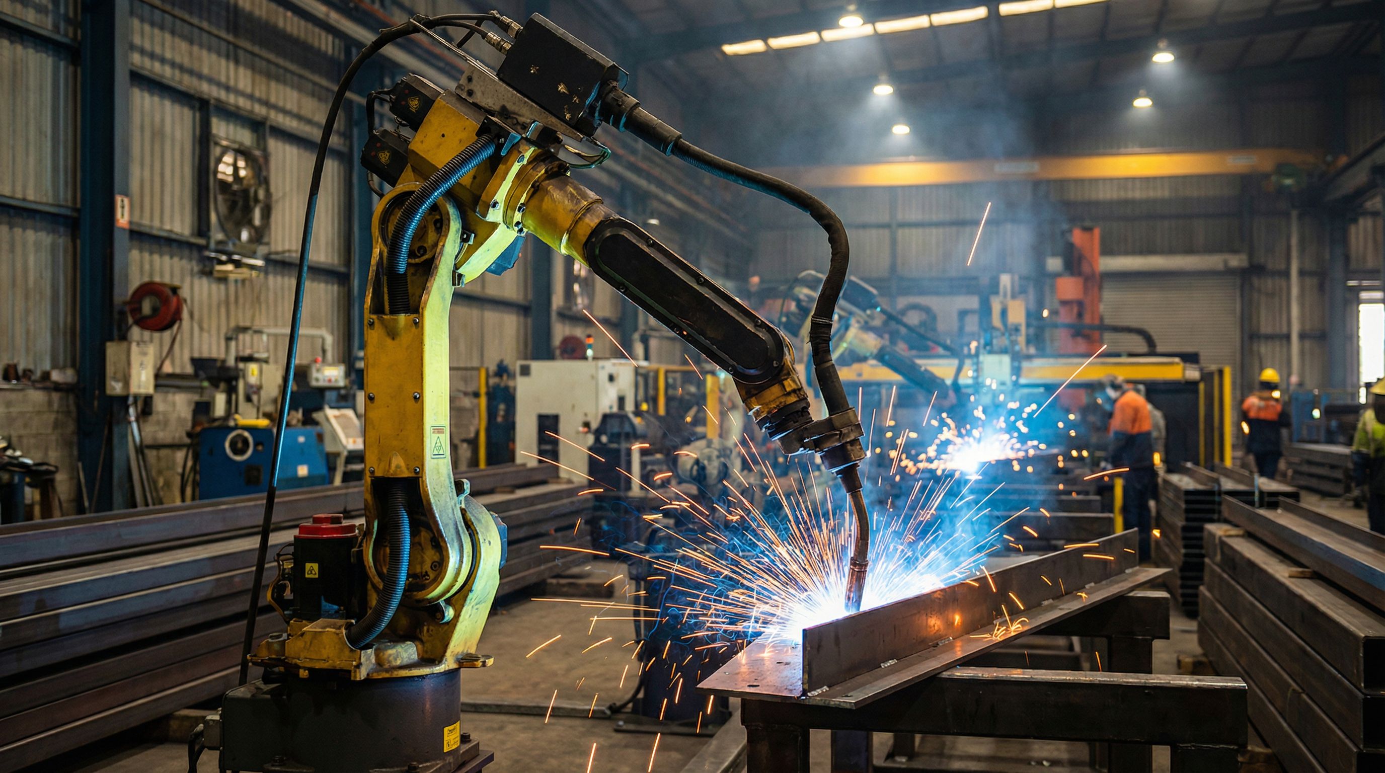 Manufacturing floor in Langley, BC where aluminum planters and panels are fabricated